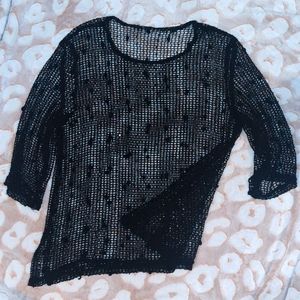 Black Mesh Top